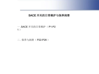 ABBSACE开关日常维护和保养润滑手册