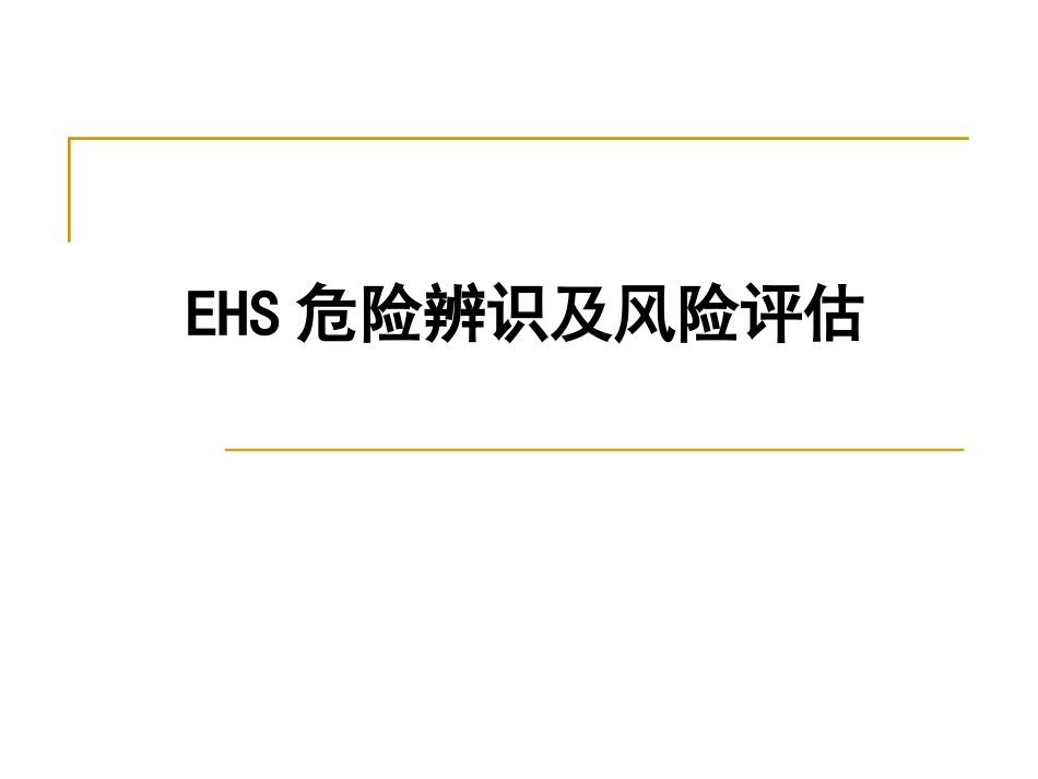 EHS危险辨识及风险评估_第1页