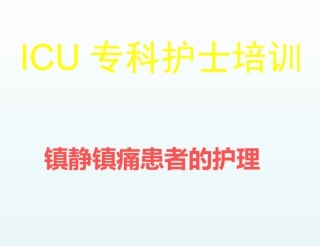 icu镇静镇痛的护理课件