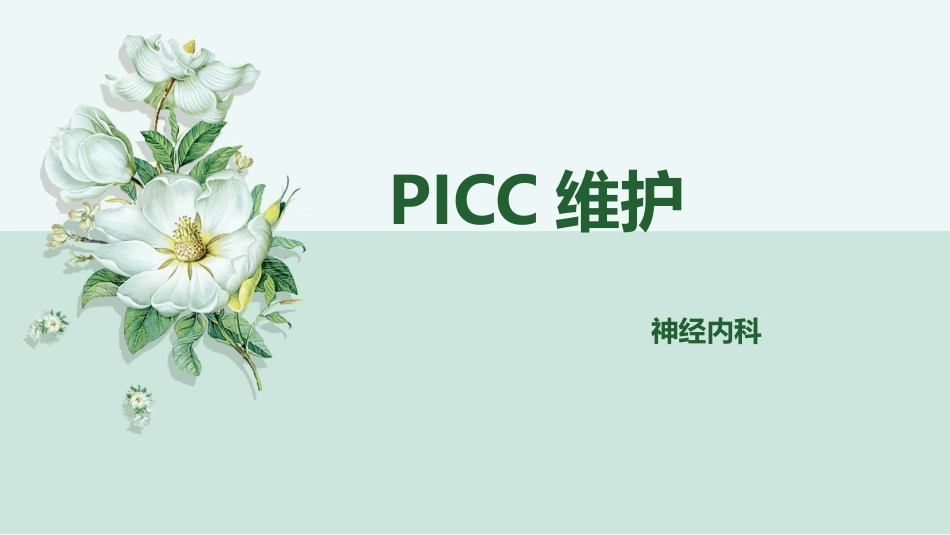 PICC维护神经内科_第1页