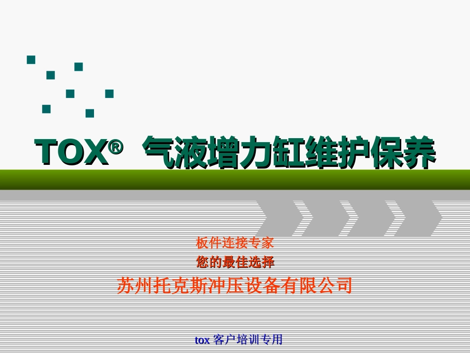 TOX气液增力缸维护保养_第1页