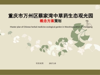 蔡家湾中草药规划