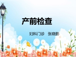 产前检查科内课件