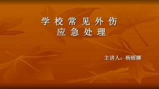 常见外伤应急处置