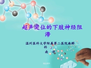 超声定位的下肢神经阻滞