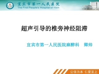 超声引导椎旁神经阻滞课件