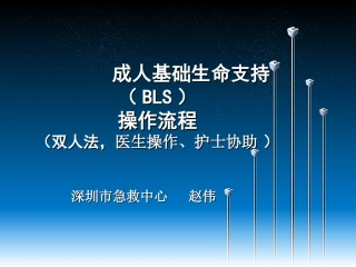成人心肺复苏的操作流程