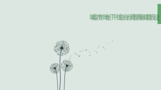 城市地下综合管廊建设