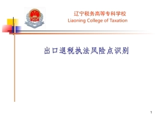 出口退税执法风险点识别