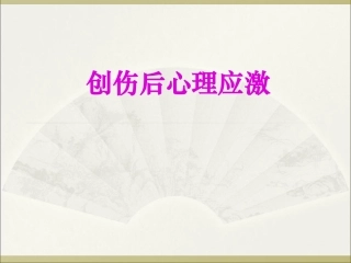 创伤后心理应激反应