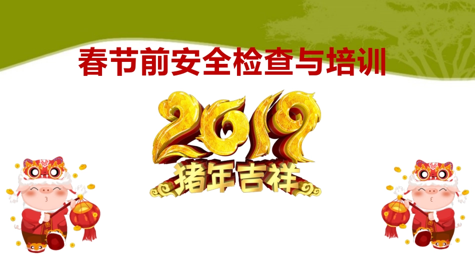 春节前安全检查和培训_第1页
