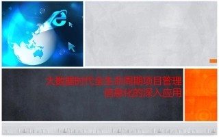 大数据时代全生命周期项目管理信息化的深入应用