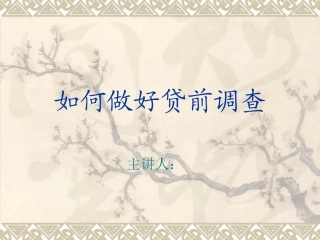 贷前调查课件