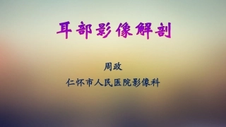 耳部基本影像解剖周政