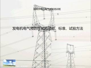 发电机电气预防性试验项目标准试验方法