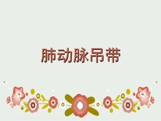肺动脉吊带精品课件