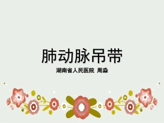 肺动脉吊带课件