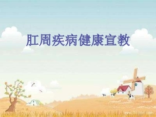肛周疾病健康宣教课件