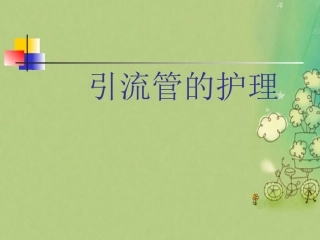 各种引流管的护理