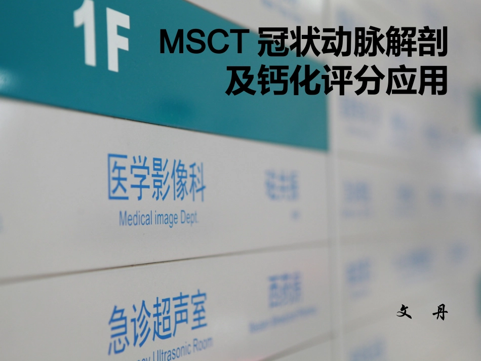 冠脉解剖钙化评分讲解_第1页