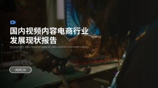 国内视频内容电商行业发展现状报告