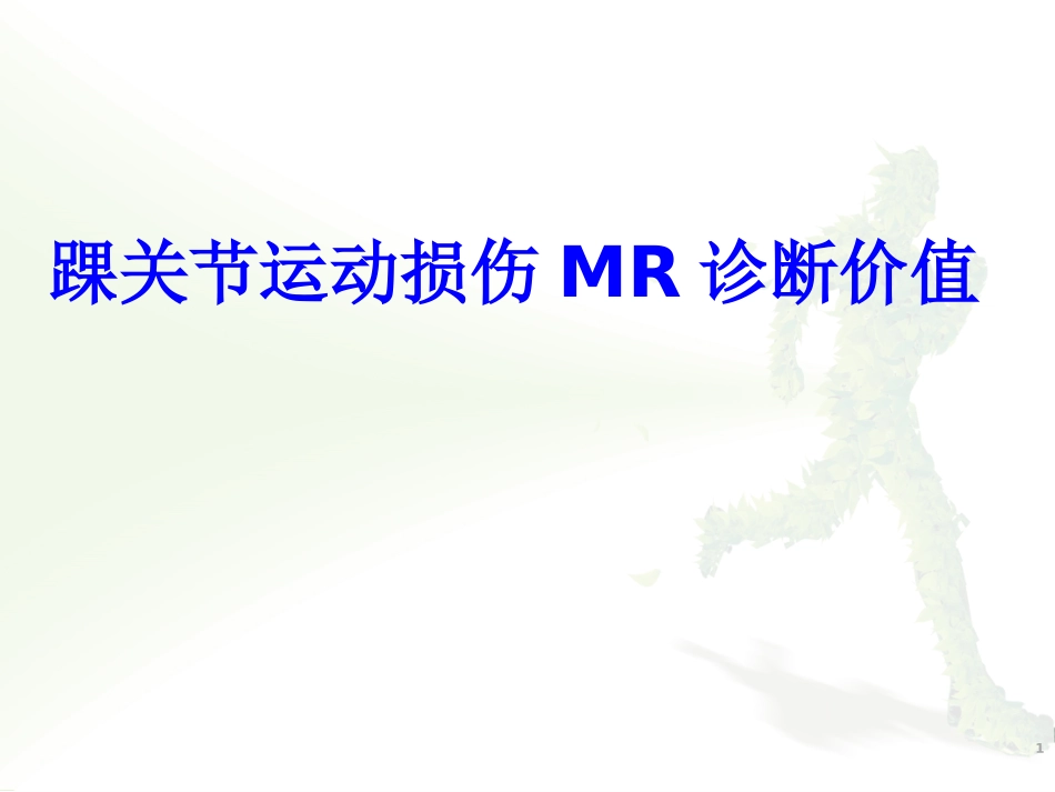 踝关节运动损伤MR诊疗_第1页