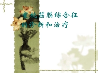 寰枕筋膜综合征
