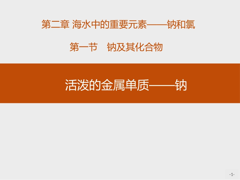 活泼的金属单质钠课件_第1页