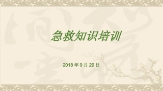 急救知识培训创伤急救
