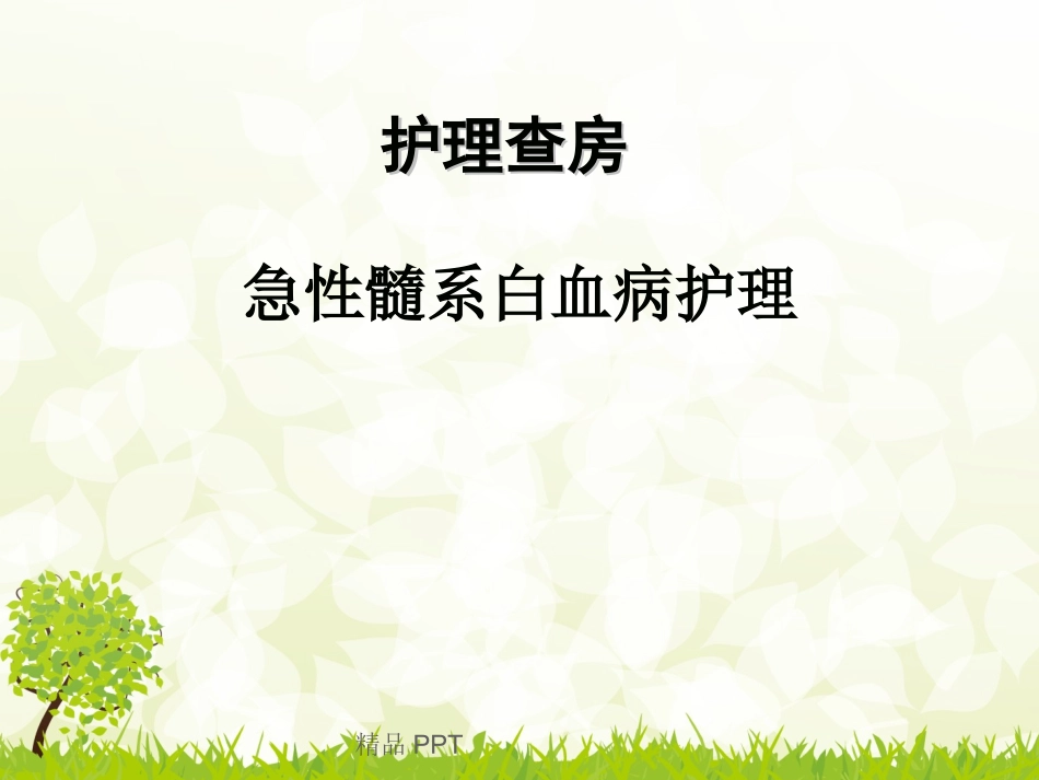 急性髓系白血病护理查房_第1页