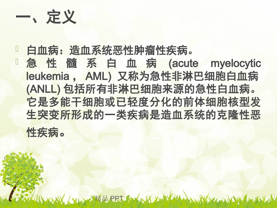 急性髓系白血病护理查房_第3页