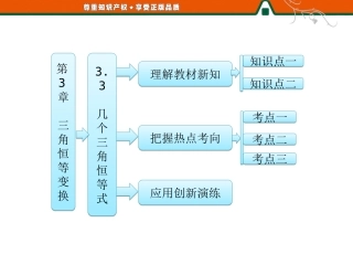 几个三角恒等式