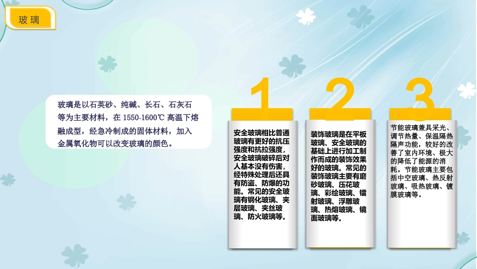 建筑材料课件玻璃_第3页