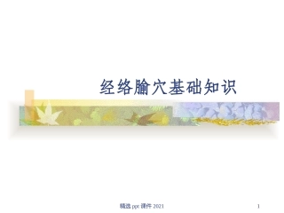 经络腧穴基础知识课件