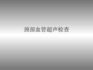 颈部血管超声检查