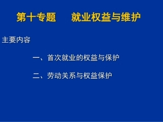 就业权益和维护