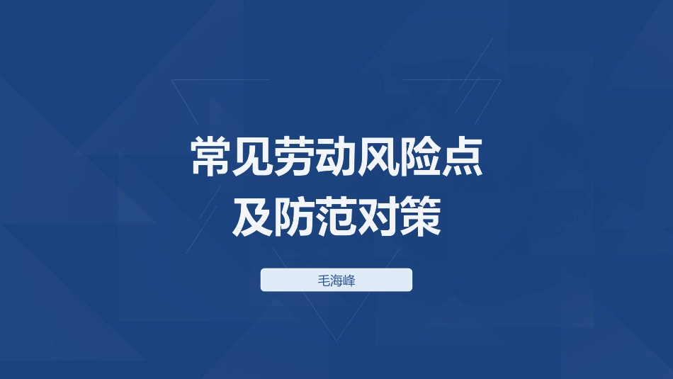 劳动风险点及防范对策_第1页