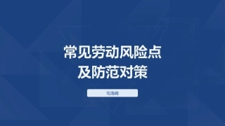 劳动风险点及防范对策