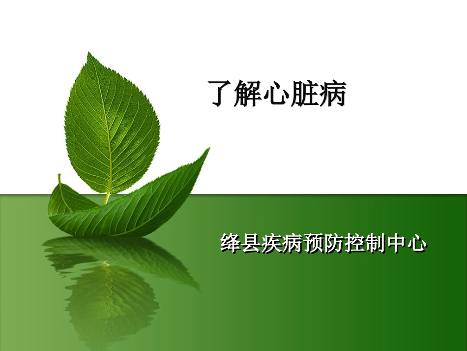 了解心脏疾病汇总_第1页