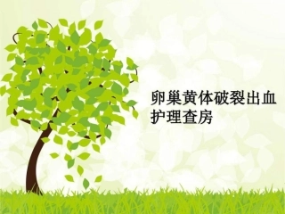 卵巢黄体破裂出血护理查房