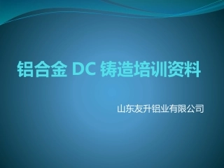 铝DC铸造培训资料