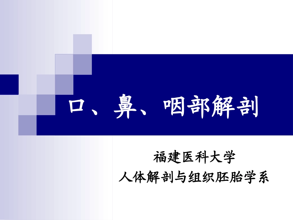 麻醉解剖学口鼻咽部解剖_第1页