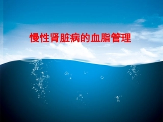 慢性肾脏病的血脂管理