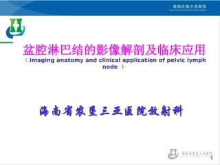 名师推荐盆腔淋巴结的影像解剖及临床应用
