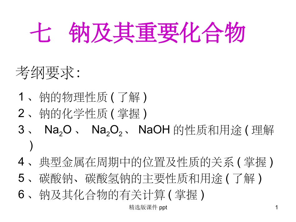 钠及其化合物_第1页