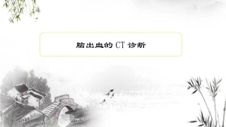 脑出血CT影像诊疗