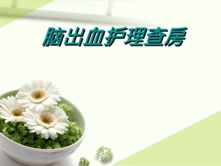 脑出血护理查房急诊ICU