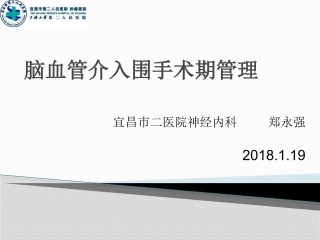 脑血管介入围手术期管理