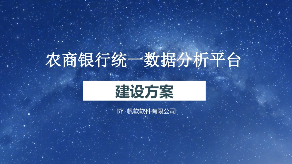 农商银行统一数据分析平台建设方案_第2页