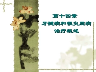 培训牙髓病和根尖周病治疗概述